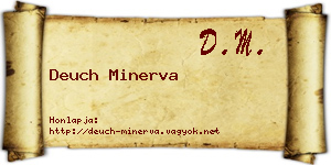 Deuch Minerva névjegykártya